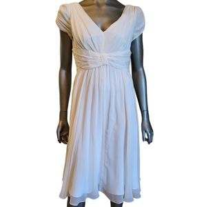 55. Suzi Chin for maggy boutique white silk dress - Size 8